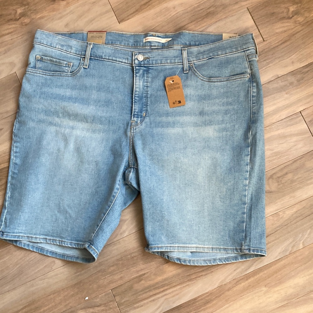 Levi's shaping Bermuda jean short smoothing tummy panel denim short 24W - Picture 13 of 16